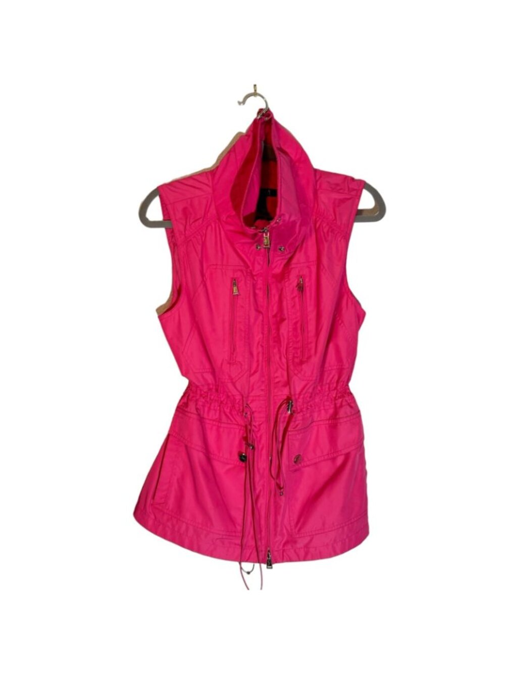 Lauren Ralph Lauren Womens Pink Sleeveless Zip-Up Vest Size Medium - Picture 2 of 12
